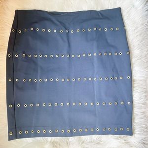 Nautica Navy Blue Grommet Stretchy Pencil Skirt Women's Size 16